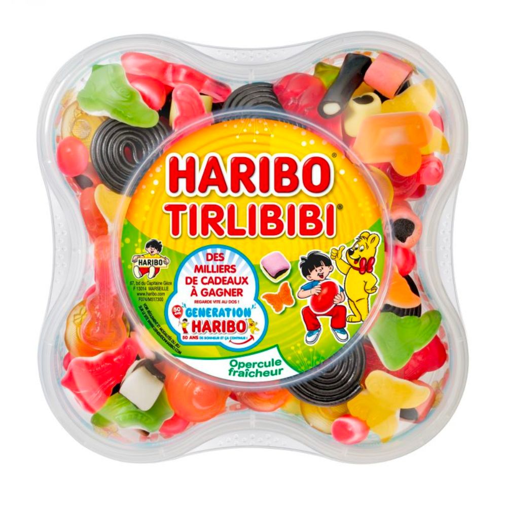 Haribo Tirlibibi, caramelos gomosos mixtos de 750g 