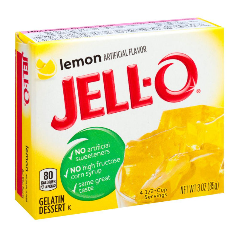 Confezione da 85g di preparato per gelatina al limone Jell-O Lemon