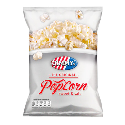 Confezione da 100g di popcorn dolci e salati Jimmy's popcorn sweet salt