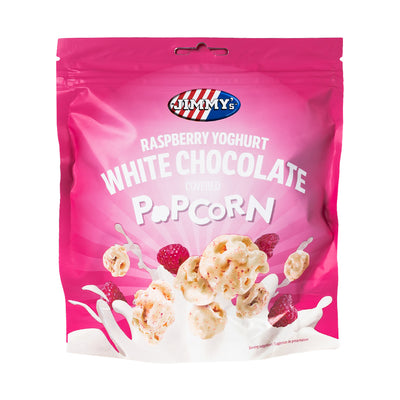 Confezione da 120g di popcorn allo yogurt Jimmy's Raspberry