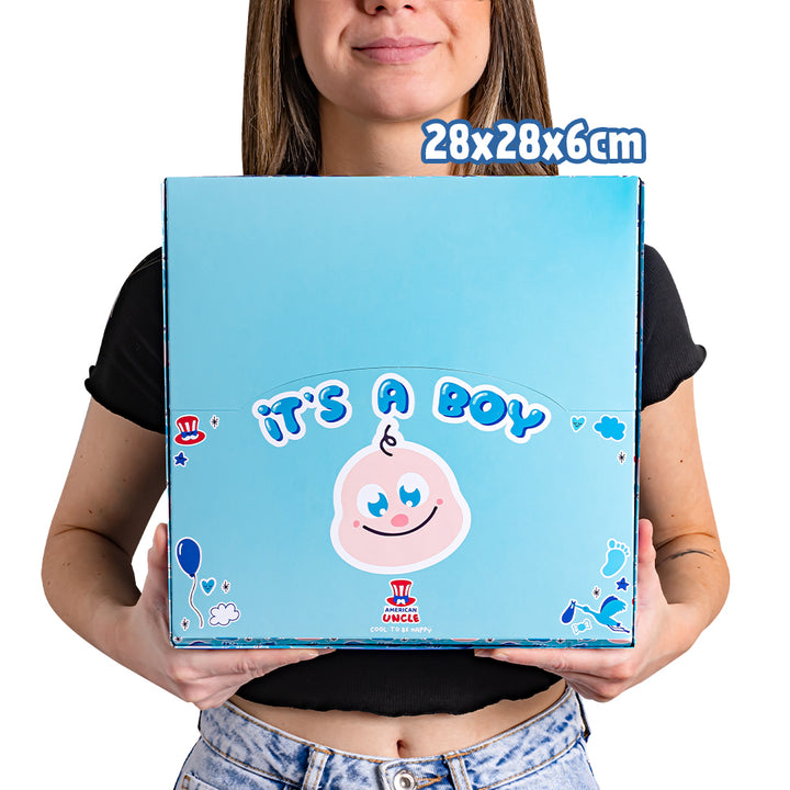 Candy Cube Kit “It’s a boy”, cajitas de caramelos gomosos de 50g ideales para el baby shower o nacimiento (25, 50 o 75 uds) 