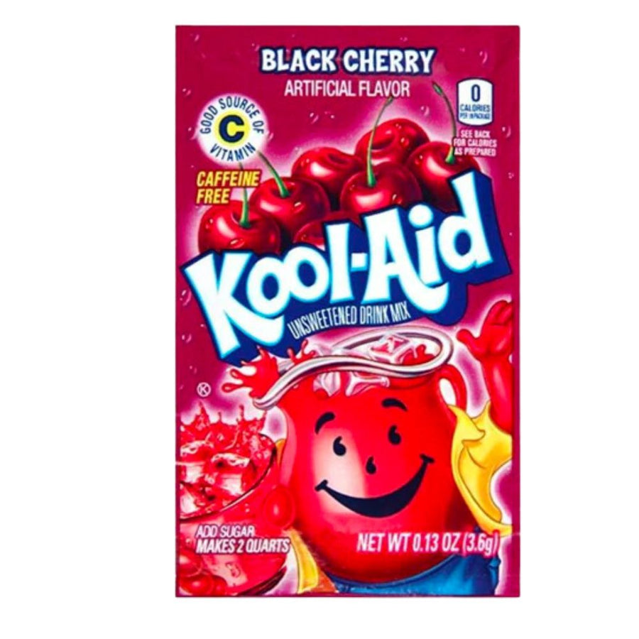 Confezione di preparato per bevande alla ciliegia kool aid black cherry