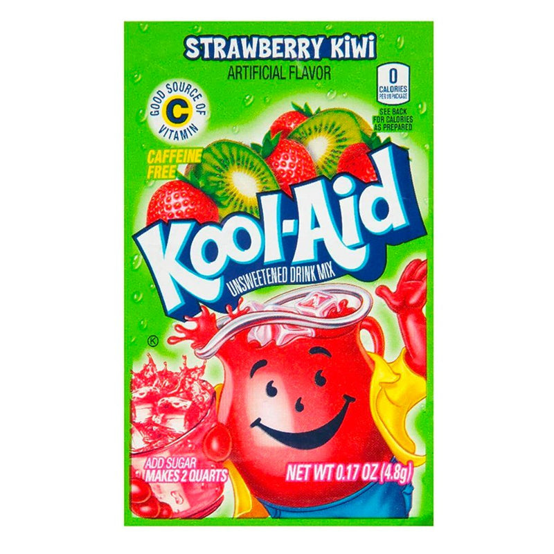 Confezione da 4.8g di preparato per bevande alla fragola e al kiwi Kool Aid