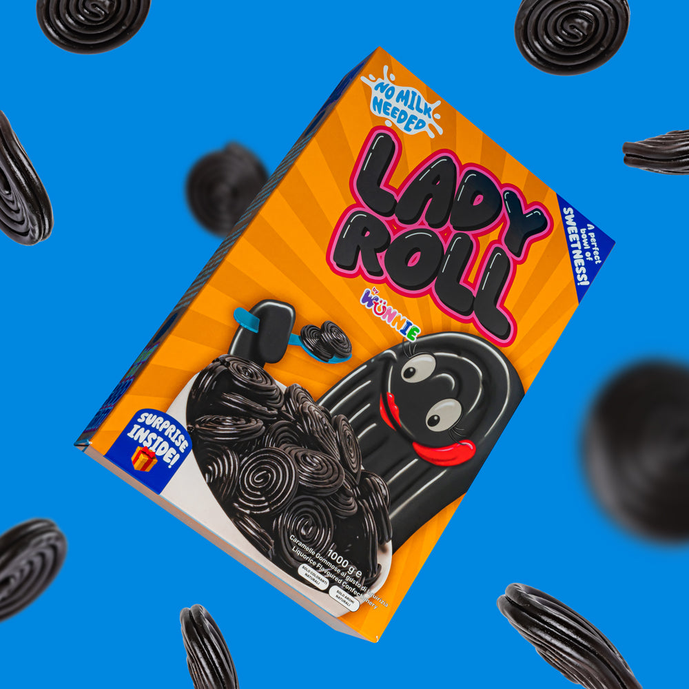 Wunnie Lady Roll, caja de regaliz de 1kg 