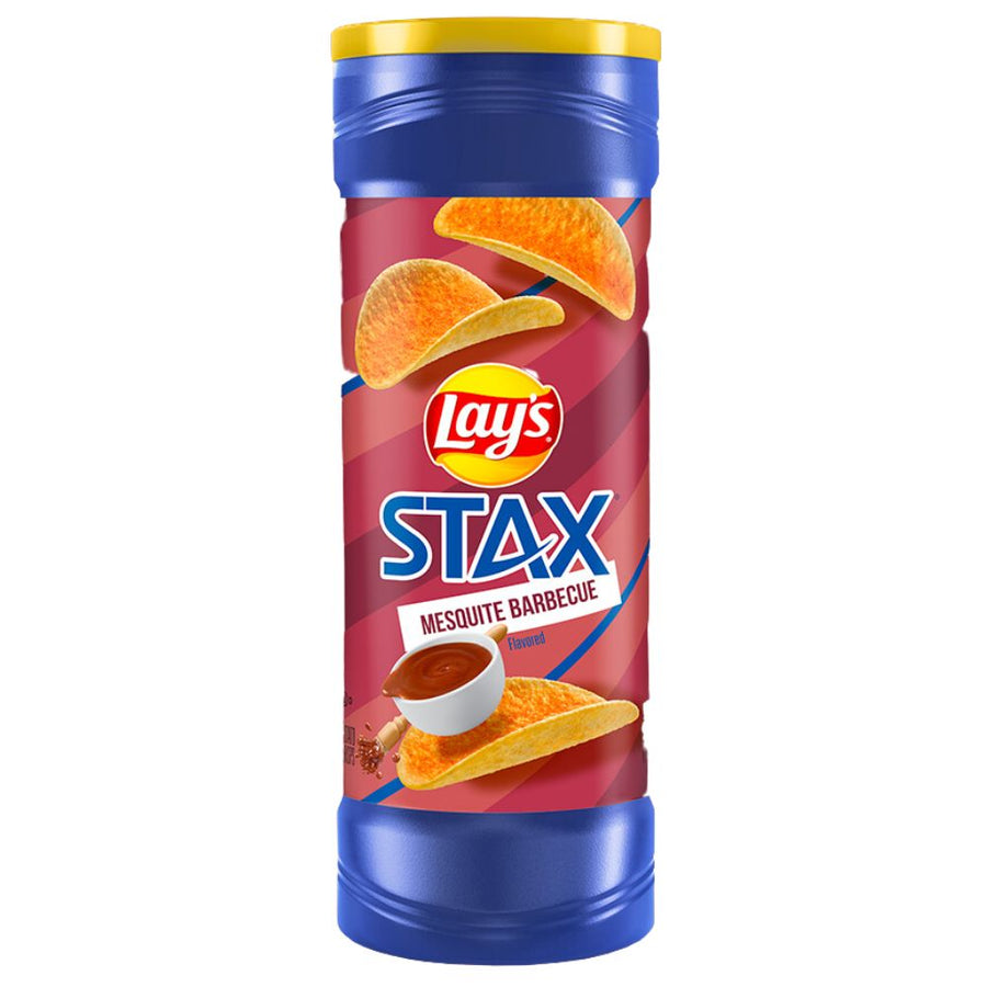 Confezione da 155g di patatine al barbecue Lay's Stax Mesquite Barbecue