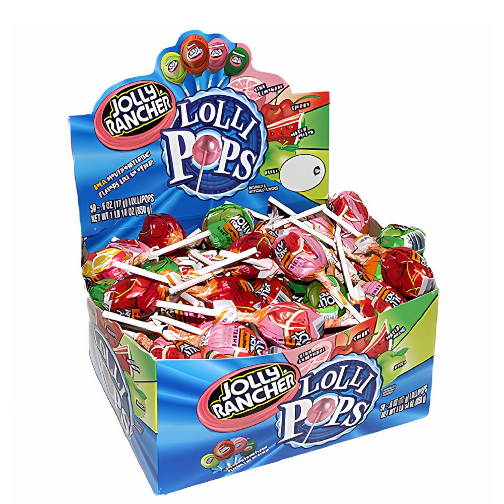 Jolly Rancher Lollipop, piruleta de frutas de 16g (paquete de 50) 