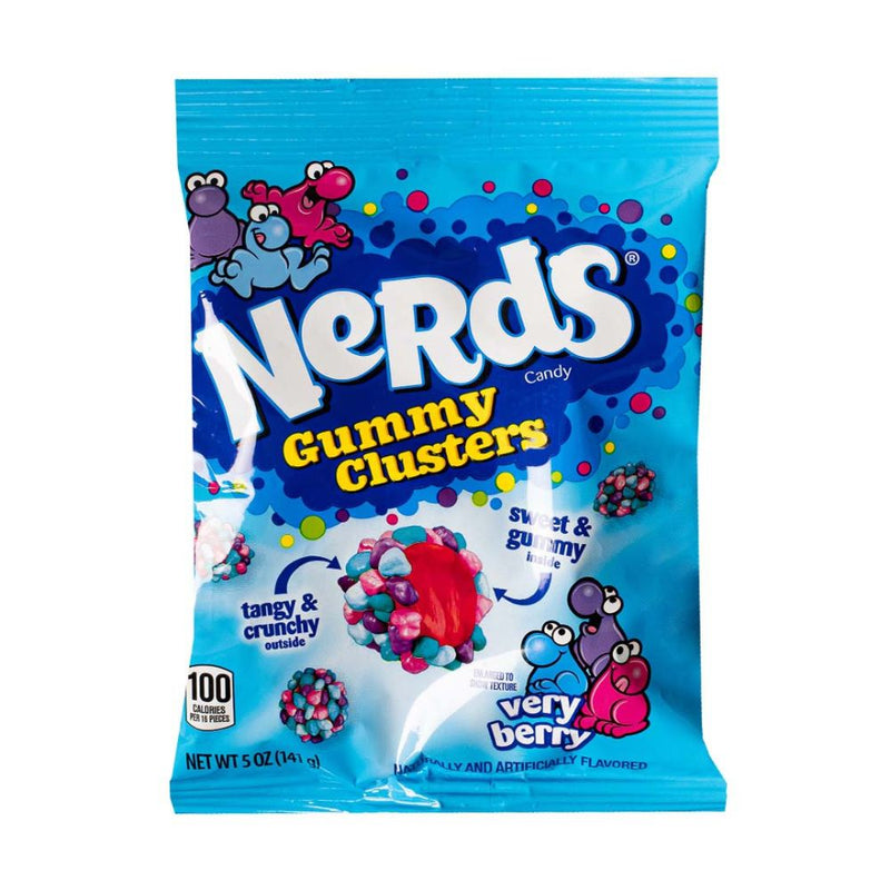 Confezione da 141g di caramelle gommose ai frutti rossi Wonka Nerds