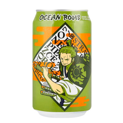 Confezione da 330ml di bevanda frizzante al miele e limone Ocean Bomb Zoro Limited Edition