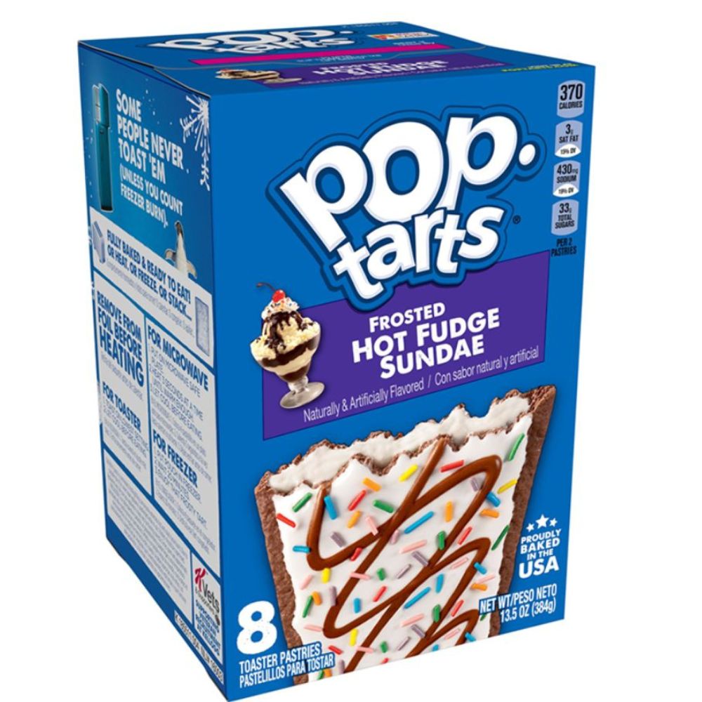Confezione da 384g di biscotti ripieni di crema alla vaniglia Pop Tarts Frosted Hot Fudge