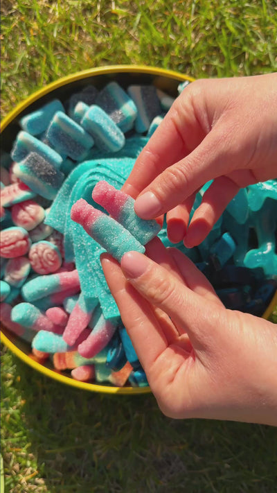 wunnie bucket con delfini e strisce 