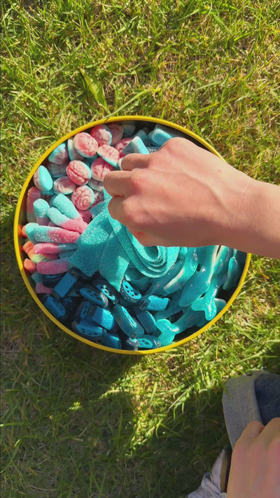 Strisce gommose in Wunnie Bucket Blue