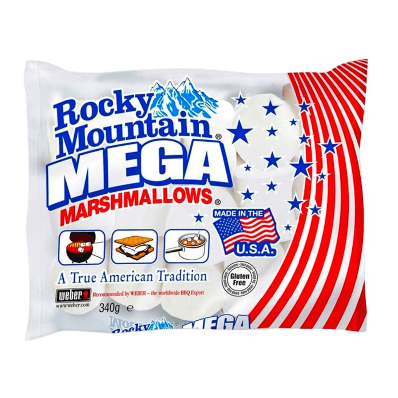 Confezione da 340g di marshmallow giganti Rocky Mountain Mega Marshmallows