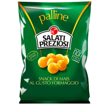 Confezione da 110g di snack di mais al formaggio Salati Preziosi