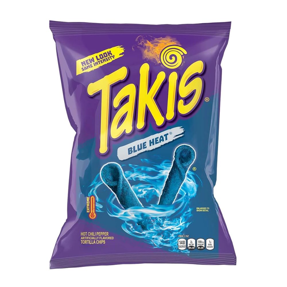 Takis Blue Heat, rizos de tortillas picantes de 65g 