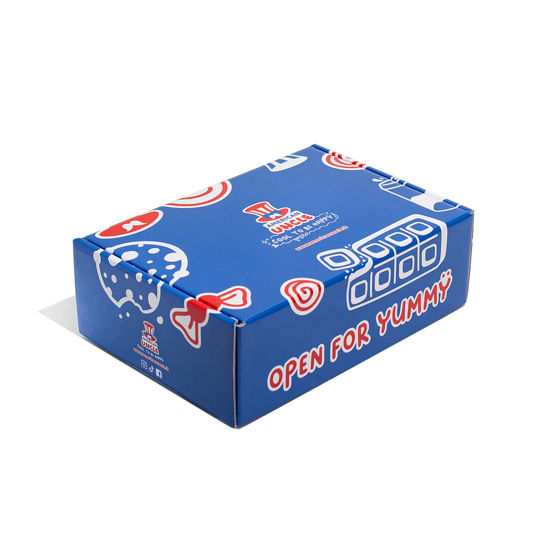 Americanbox de al menos 20 productos: dulce, salado y bebidas 