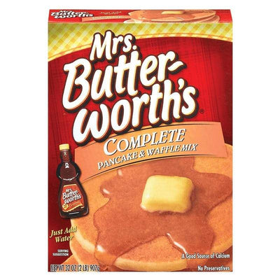 Mrs. Butterworth's Complete Pancake and Waffle Mix, preparato per pancakes americani da 907g (1954214608993)