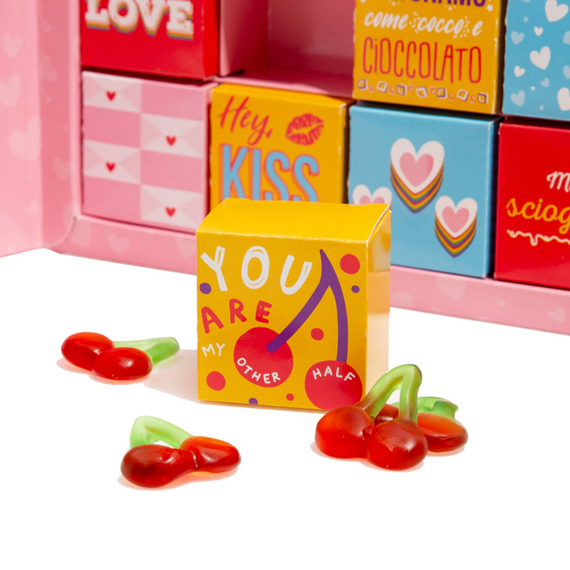 Love Bites Box, paquete de 12 cajitas de chocolates y caramelos