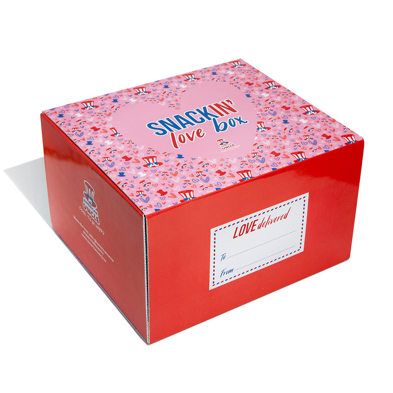 Snackin’ Love Box, caja de 40 productos dulces, salados y bebidas