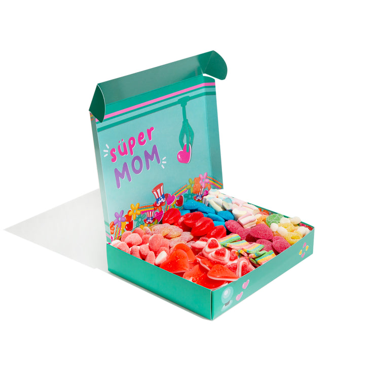 Snack Box - Edición Mamá + Regalo de Mamá Box + Candy Box - Edición Súper Mamá de 1kg como sorpresa 