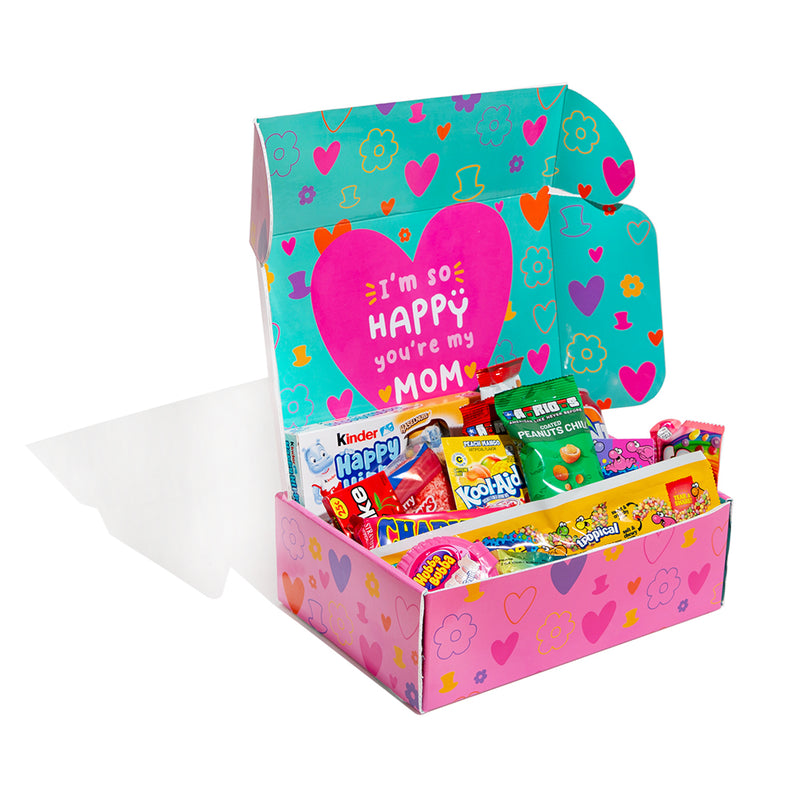 Snack Box - Mom Edition + Caja de regalo para mamá + Candy Box - Super Mom Edition de 1kg sorpresa