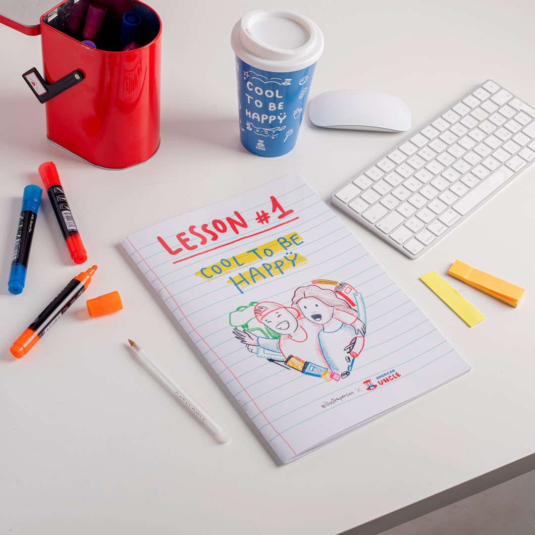 Cuaderno A4 Cool to be Happy a rayas 