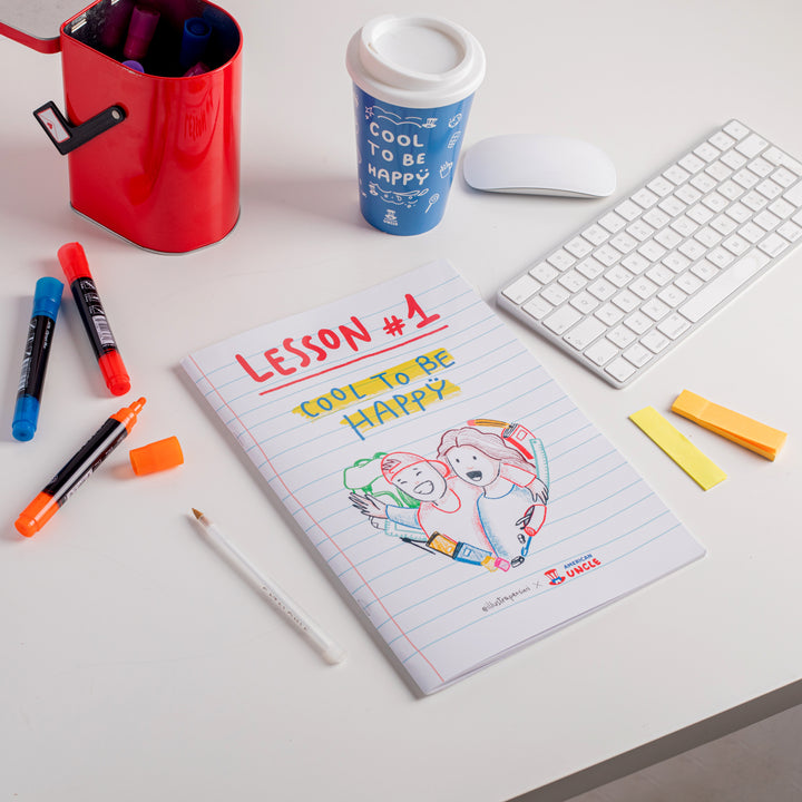 Cuaderno A4 Cool to be Happy a rayas 