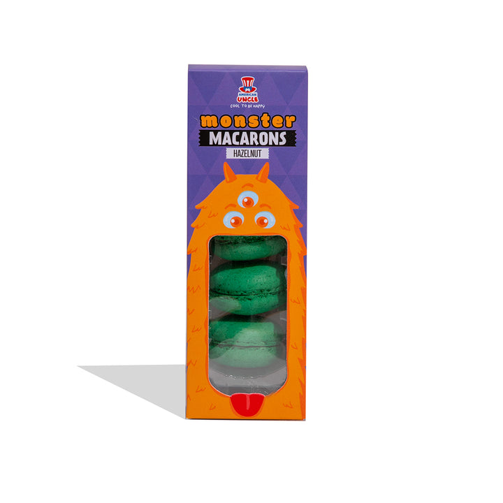 Monster Macarons Avellana, 5 merengues de almendra con relleno de avellana de 78g 