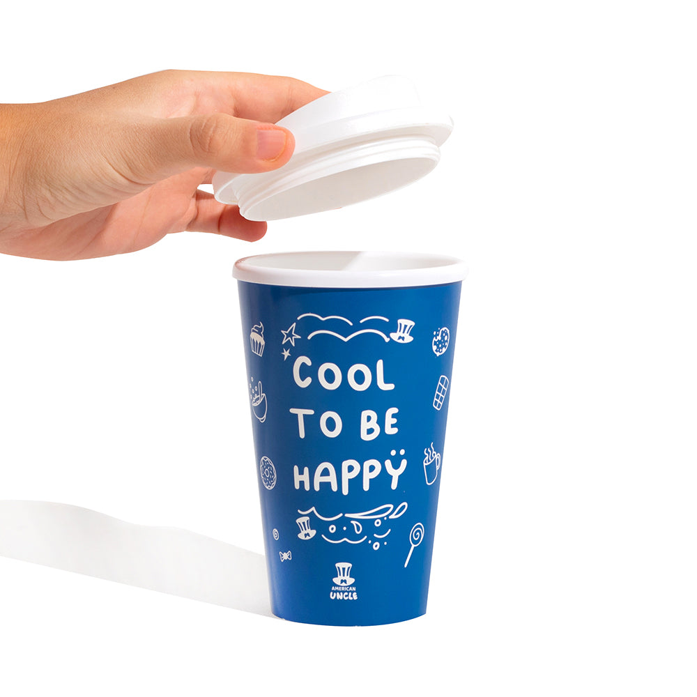 Taza térmica Cool to be Happy, vaso térmico de 350 ml con tapa de rosca 15,5 x ø 9,5 cm 