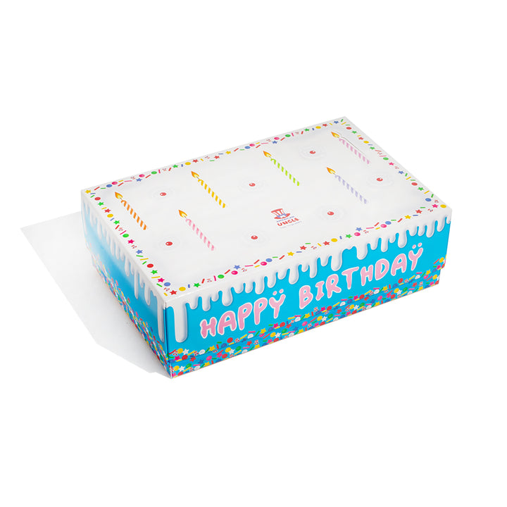 Birthday box, caja con forma de pastel de cumpleaños de 15 snack dulces y salados 