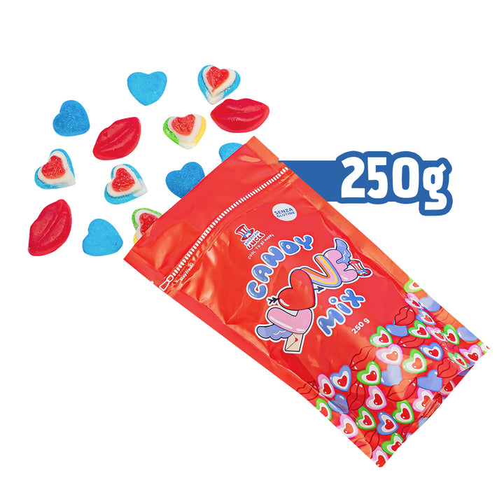 Candy mix - Edición Love, paquete de 250g de caramelos gomosos 
