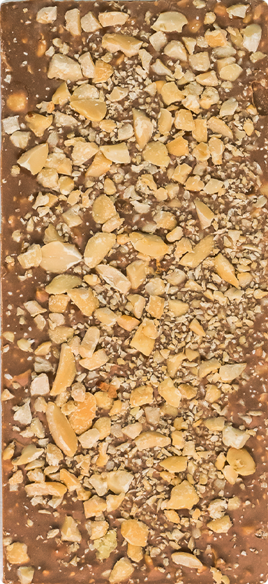 ChocoLetter Milk Choco & Peanuts, tableta de chocolate con leche artesanal con cacahuetes de 100g 