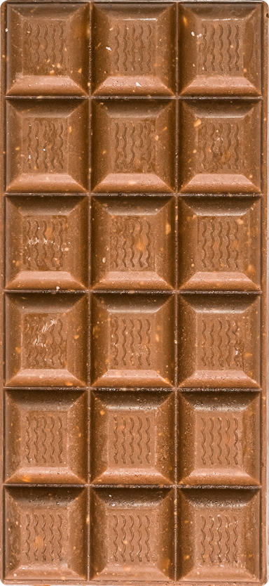 ChocoLetter Milk Choco & Peanuts, tableta de chocolate con leche artesanal con cacahuetes de 100g 