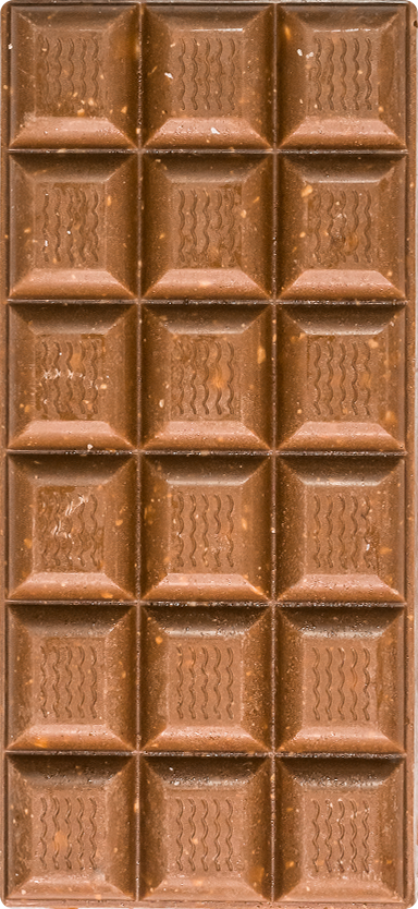 ChocoLetter Milk Choco & Peanuts, tableta de chocolate con leche artesanal con cacahuetes de 100g.