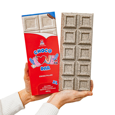 Confezione da 500g di XL Cocoa filled Choco Love Bar