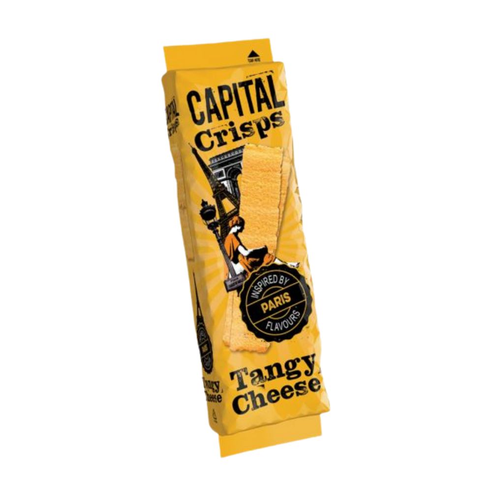 Capital Crisps Paris Tangy Cheese, patatas al queso picante de 75g 