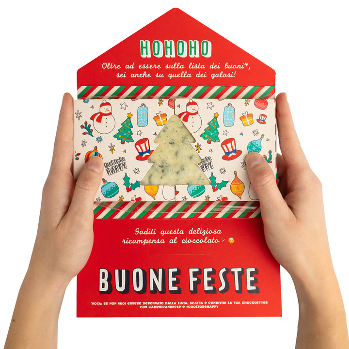 ChocoLetter Cookies & Cream, tableta de chocolate blanco artesanal con trozos de galleta de 100g 