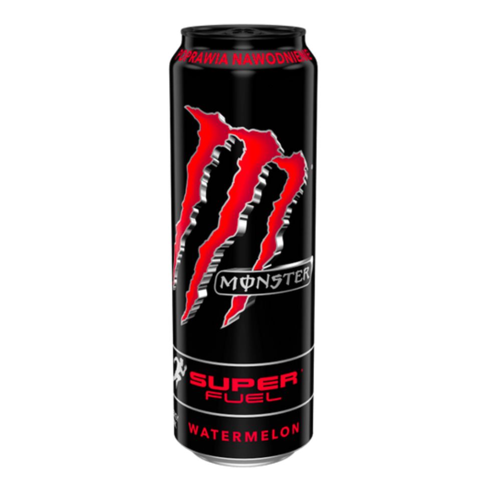 (Monster no de colección, dañada) Monster Super Fuel Watermelon, energy drink de sandía de 568ml 