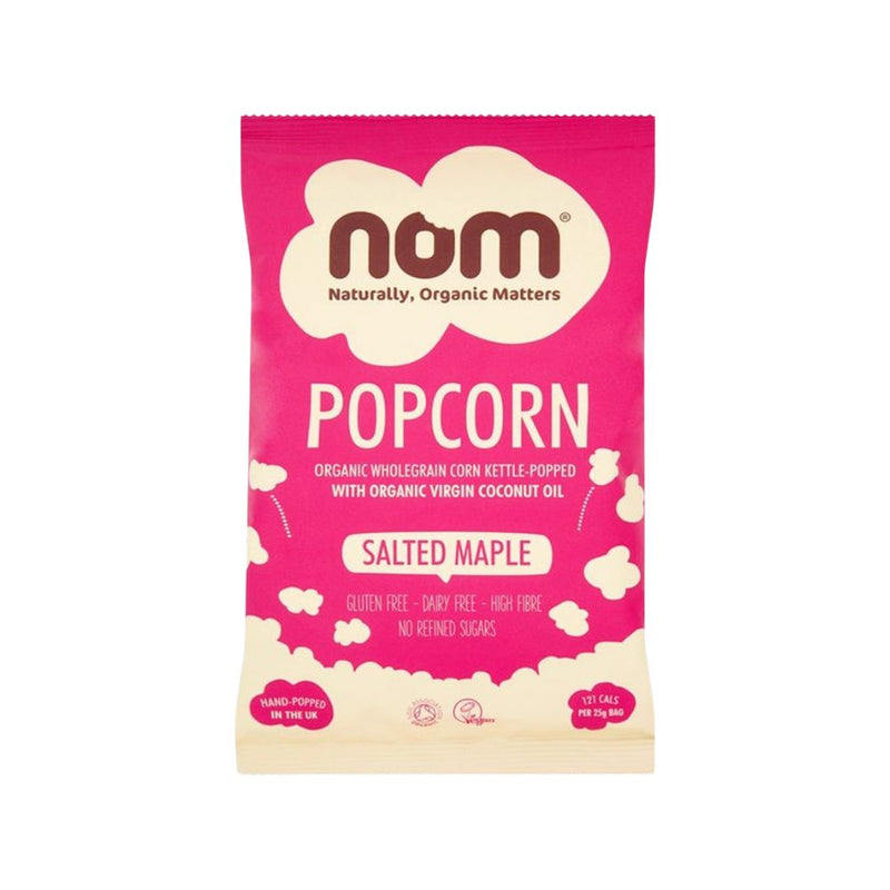 Nom Popcorn Salted Maple, palomitas de maíz saladas con sabor a arce de 25g
