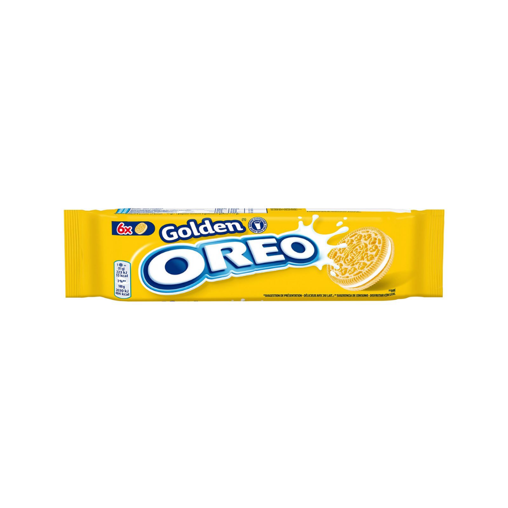Oreo Golden, galletas rellenas de crema de vainilla 66g 