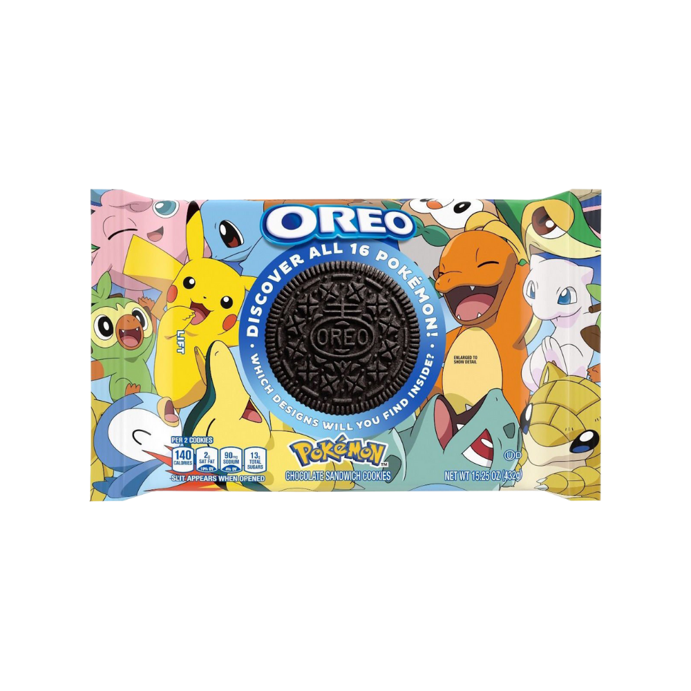 Oreo Pokémon Edición Limitada, galletas Oreo de chocolate de 432g 