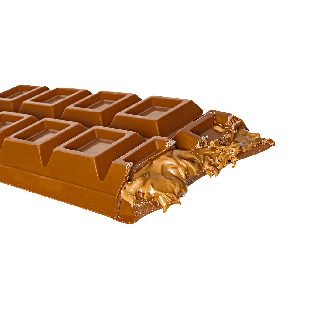 XL Peanut Butter filled Choco Love Bar, chocolate con leche relleno de crema de mantequilla de maní de 500g 