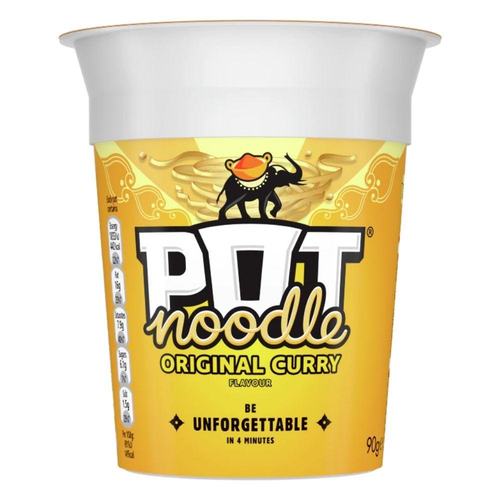 Pot Noodle Curry Original, fideos al curry con salsa de mango de 90g 