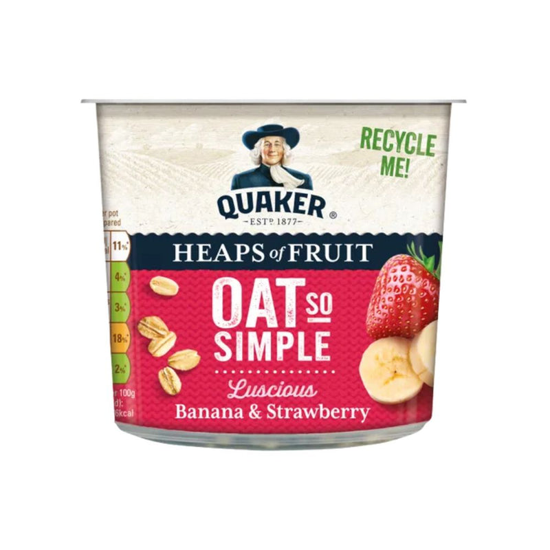 Quaker Oat Heaps Fruit So Simple Banana & Strawberry 58g