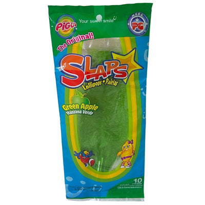 Slaps Lollipops Palentas Green Apple Manzana Verde 100g