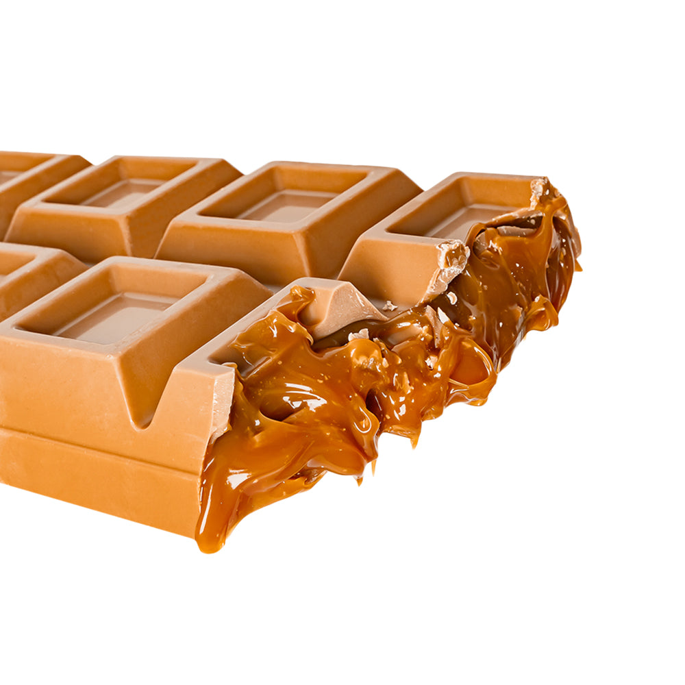 XL Creamy Toffee filled Choco Love Bar, chocolate al caramelo relleno de crema toffee de 500g 