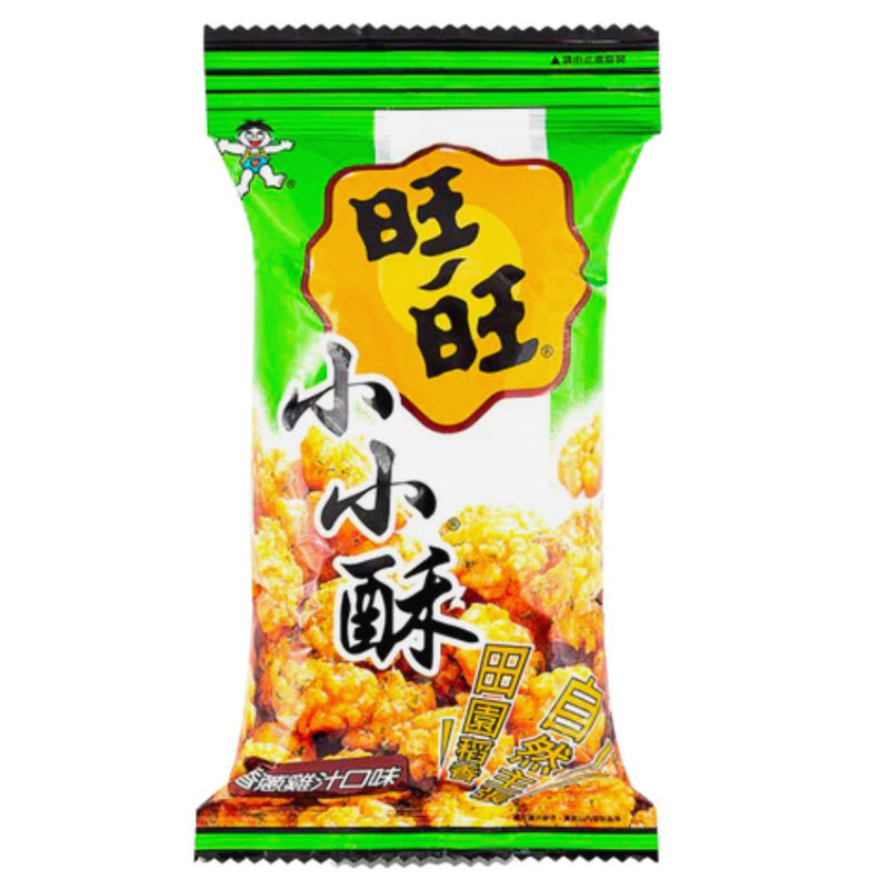 Confezione da 60g di snack di riso al cipollotto Want Fried Cracker Ball Spring Onion Flavour