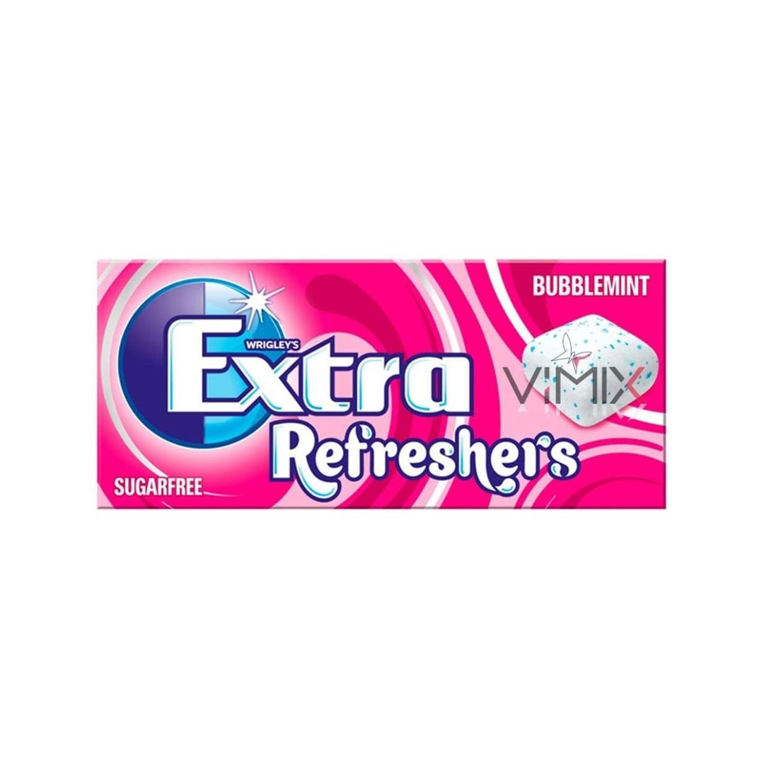 Wrigley Bubblemint Extra Refreshers, chicles de frutas con sabor a menta de 15g 