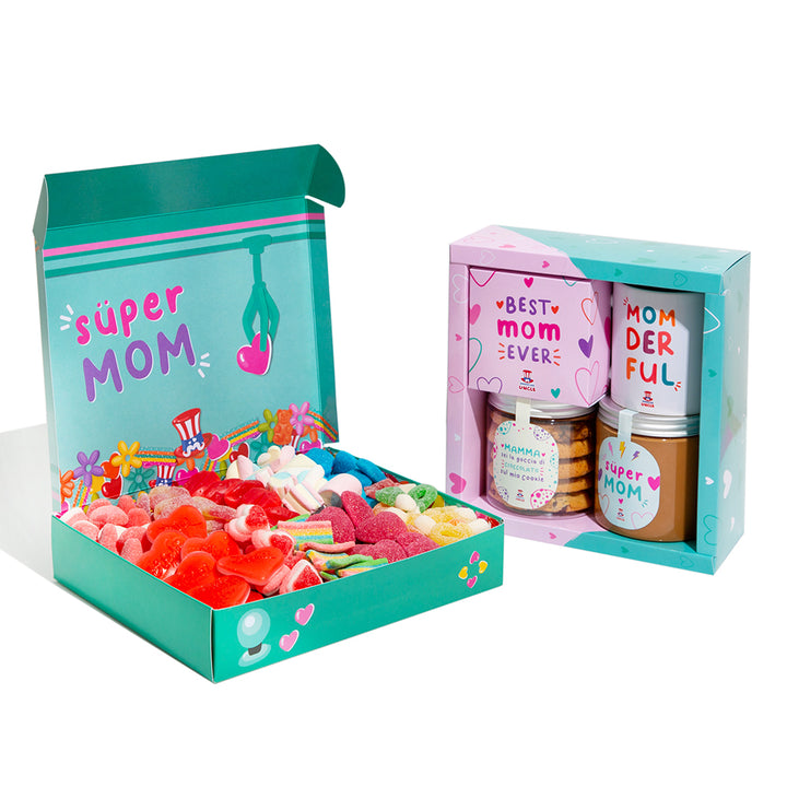 Candy Box - Super Mom Edition de 1kg de sorpresa + Regalo para Mamá Box 