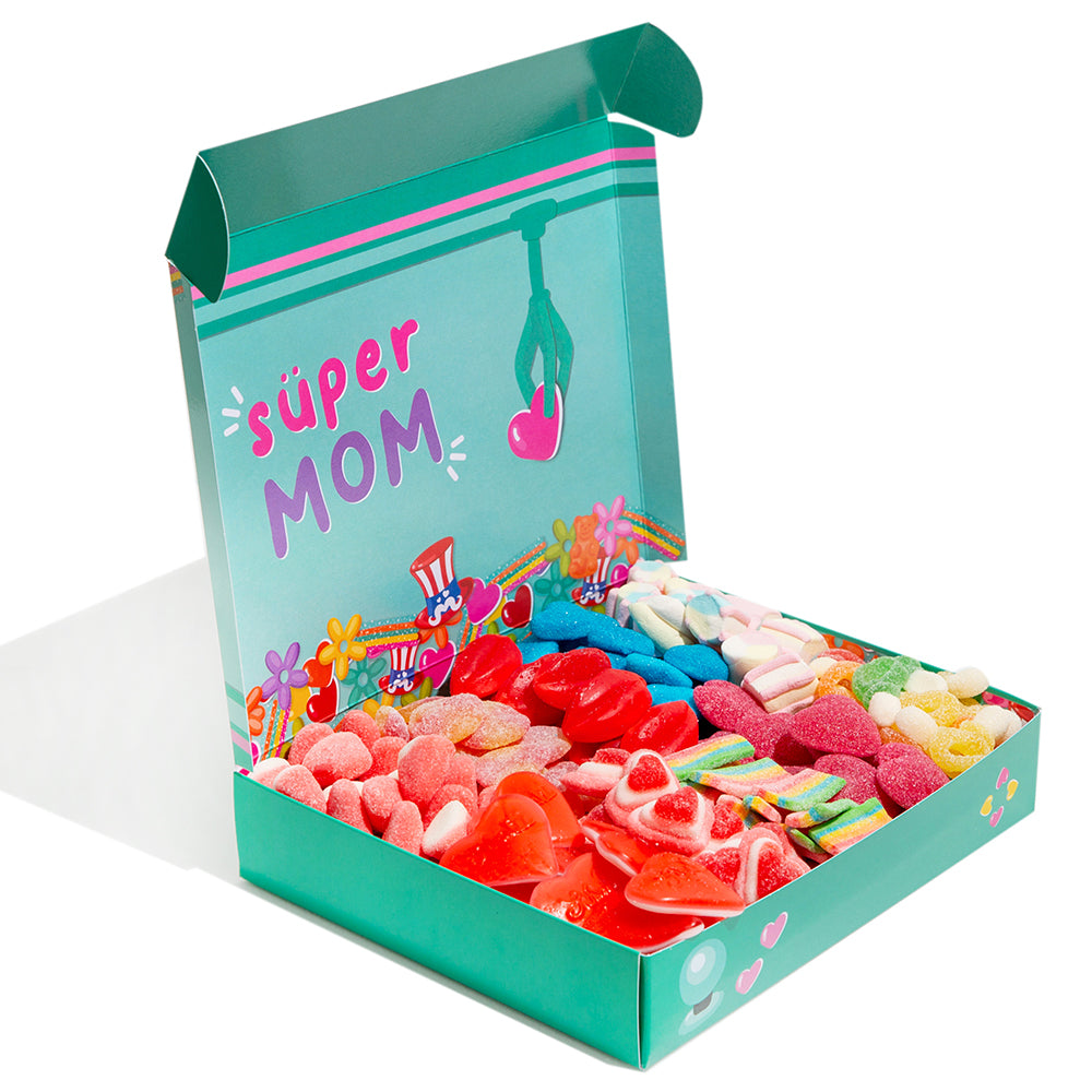 Candy Box - Super Mom Edition de 1kg de sorpresa + Regalo para Mamá Box 