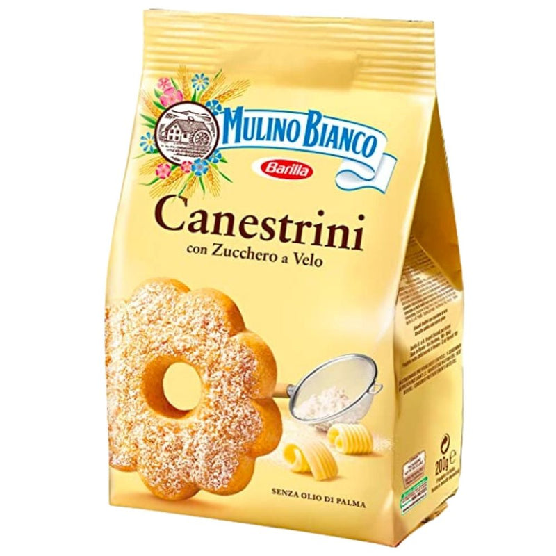 Confezione da 200g di biscotti con zucchero Canestrini Mulino Bianco